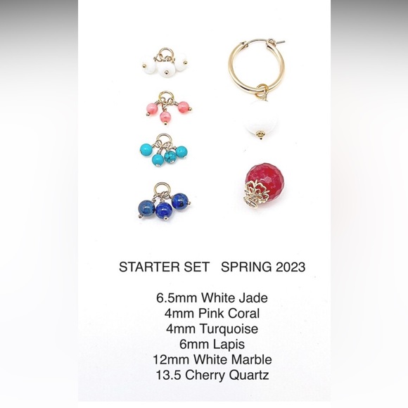 Interchangeable Hoop Charm Starter Set, Includes Hoops and Six Pairs of Charms - Picture 3 of 6